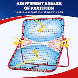 Installation-Free Baseball Volleyball Soccer Pitching Rebounder Net 3.8x4.5 feet
