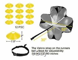 Kit de entrenamiento Juego paracaidas escalera velocidad agilidad conos premium