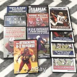 LOT of 11 Championship Productions Coaches Choice Football Training DVDs