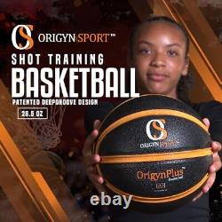 OrigynPlus Shot Training Basketball, Microfiber Composite Leather 28.5 ounces