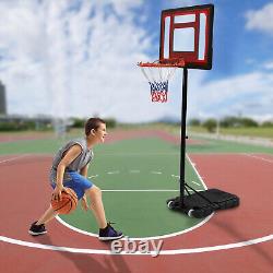 Outdoor Basketball Hoop System Stand Height Adjustable Goal Training Youth Hoop