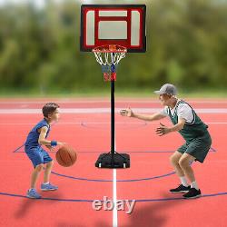 Outdoor Basketball Hoop System Stand Height Adjustable Goal Training Youth Hoop