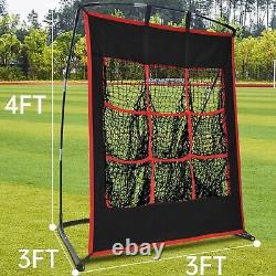 Pitching Target with Strike Zone, Baseball Net Protective Screen, Pitching Net
