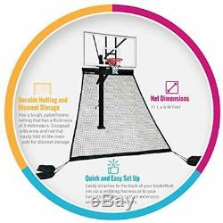 Platinum Basketball Return Net With 4 Refillable Water Bags, Webbing Harness