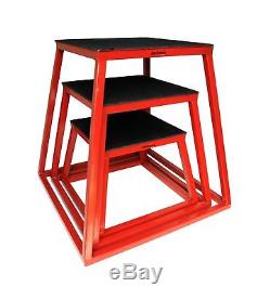 Plyometric Platform Box Set- 12, 18, 24 Red