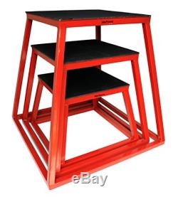 Plyometric platform box set- 12, 18, 24 red