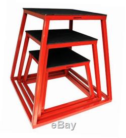 Plyometric platform box set- 12, 18, 24 red