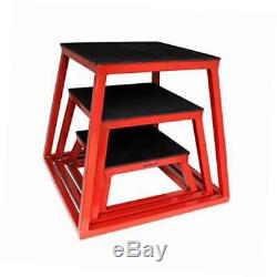Plyometric platform box set- 6, 12, 18 red
