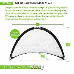 Pop Up Half Moon Goal 72x40