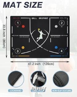 Portable Basketball Footwork Training Mat, Agility Footstep Training Mat