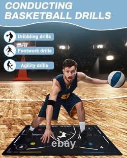 Portable Basketball Footwork Training Mat, Agility Footstep Training Mat