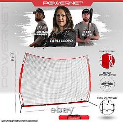 Powernet 12 Ft X 9 Ft Sports Barrier Net 108 Sqft of Protection Safety Backs