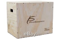 ProSource 3-in-1 Wood Plyometric Jump Box for CrossFit, Agility, Vertical Jump T
