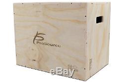 ProSource 3-in-1 Wood Plyometric Jump Box for CrossFit, Agility, Vertical Jump T
