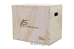 ProSource Wood Plyometric Jump Box for CrossFit and Plyo Workouts, 2 sizes