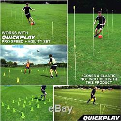 QuickPlay PRO Agility Poles Set of 12 Adjustable Height use as x12 3FT Soccer