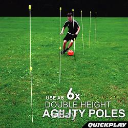 Quickplay Pro Agility Poles (Set Of 12) Adjustable Height Use As (X12) 3Ft Socc