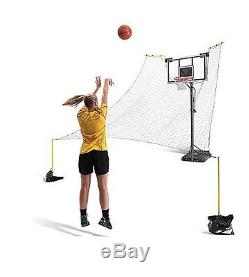 Rapid Fire 2 Make or Miss Ball Return 180-Degree Court Outdoor Players Backstop