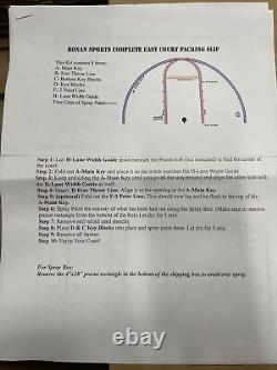 Ronan Sports Complete Easy Court Premium Basketball Marking Stencil Kit! NEW