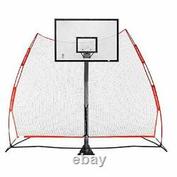 Rukket Basketball 12x13 Return Net Guard and Backstop, Hoop Rebound Back Netting