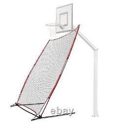 Rukket Basketball 6x10 Adjustable Return Net Guard and Backstop, Hoop Rebound