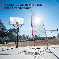 Rukket Basketball 6x10 Adjustable Return Net Guard and Backstop Hoop Rebound
