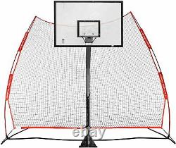 Rukket Basketball Return Net Guard & Backstop, Hoop Rebound Back Netting
