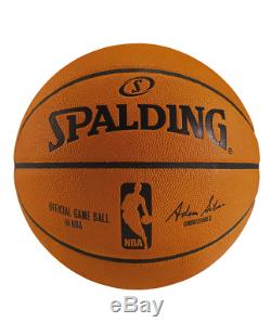 SPALDING NBA LEATHER Basketball Official Game Ball Size 7 free ship 74-569 19F