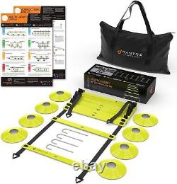 Soccer Training Agility Ladder Set, Basketball Training Ladder with Cones