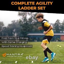 Soccer Training Agility Ladder Set, Basketball Training Ladder with Cones