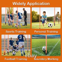 Soccer Training Equipment Agility Training Poles Equipment Includes 6 Flexible A