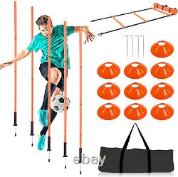 Soccer Training Equipment Agility Training Poles Equipment Includes 6 Flexible A