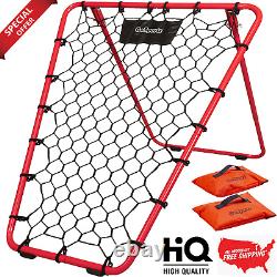 Solo Assist Basketball Rebounder, Adjustable Frame Rubber Grip Feet and Sandbags