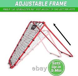 Solo Assist Basketball Rebounder, Adjustable Frame Rubber Grip Feet and Sandbags