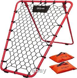 Solo Assist Basketball Rebounder, Adjustable Frame Rubber Grip Feet and Sandbags