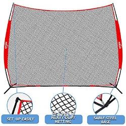 Sports Barrier Net, 12x10FT Baseball Softball Screen for Hitting and Pitching