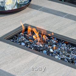 Sunvilla Cobalt 7-Piece Fire Outdoor Dining Set