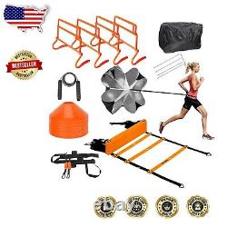 Superior Quality Agility Training Set with Ladder, Hurdles & Fitness Components