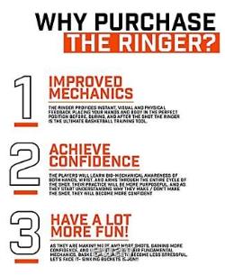 The Ringer Hoops Full Barrel Basketball Shooting Aid & Sleeve (Adult) Trainer