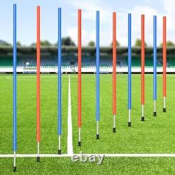 Training Agility Poles 5ft Adjustable Soccer Training Poles 10 Orange, Blue