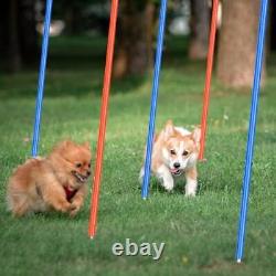 Training Agility Poles 5ft Adjustable Soccer Training Poles 10 Orange, Blue