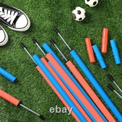 Training Agility Poles 5ft Adjustable Soccer Training Poles 10 Orange, Blue