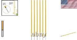 Versatile 5-Foot Yellow Coaching Poles Set of 6 for All Sports Training