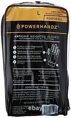 Weighted Anti-Grip Football Gloves for Strength and Resistance Training Medium