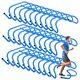 Wettarn 30 Pcs 6 Speed Hurdles Agility Training Hurdles Plyometric Blue