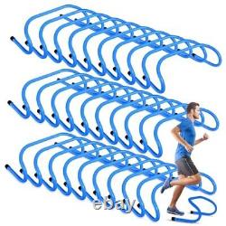 Wettarn 30 Pcs 6 Speed Hurdles Agility Training Hurdles Plyometric Blue