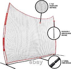 XL 16X10Ft Barricade Backstop Net, Indoor and Outdoor Lacrosse, Basketball, Socc