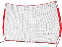 ZELUS 12X 9Ft Barricade Backstop, Sports Barrier Nets for Lacrosse, Basketball