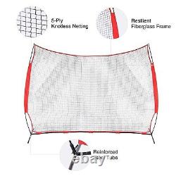 ZELUS Collapsible Barricade Backstop Net 12x9 ft, Net for Lacrosse, Baseball