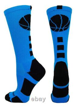 (electricblue/black, m) MadSportsStuff Basketball Socks with Basketball Logo